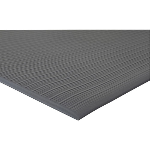 Genuine Joe Beveled Edge Vinyl Anti-Fatigue Mat | 3' x 60'， Black | GJO02053