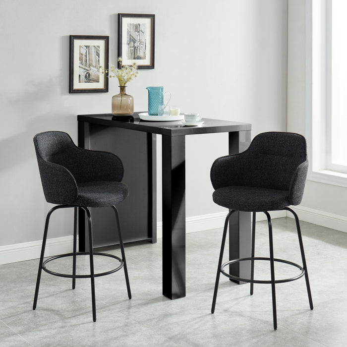 Inspire Colani 203650CH 26Inch Counter Stool Set Of 2 In Charcoal