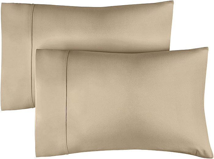 CGK Unlimited Pillowcase Set of 2， 400 Thread Count 100% Cotton