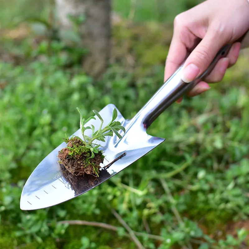 High Quality Stainless Steel Flower Shovel Garden Hand Tool Garden Shovel With Ergonomic Steel Handle