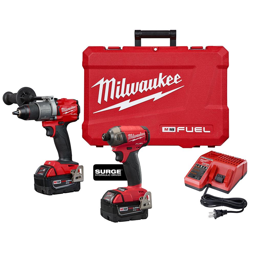 Milwaukee M18 FUEL 2-Tool Hammer Drill and SURGE Hydraulic Driver Combo Kit 2999-22 from Milwaukee