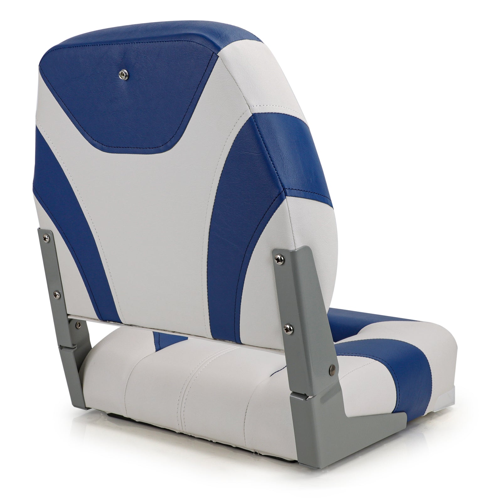 NORTHCAPTAIN Deluxe White/Pacific Blue Low Back Folding Boat Seat， 1 Seat