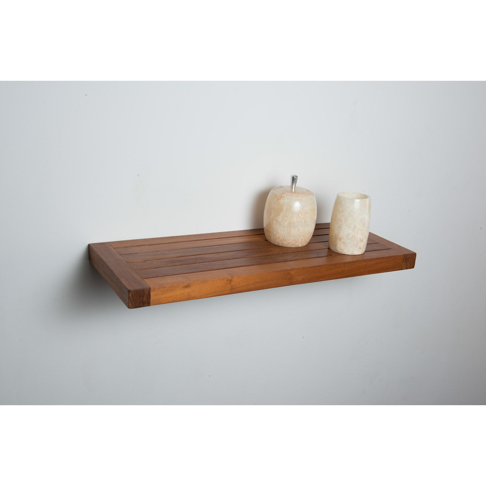 Aqua Teak Wall Shelf 24 in. Wide