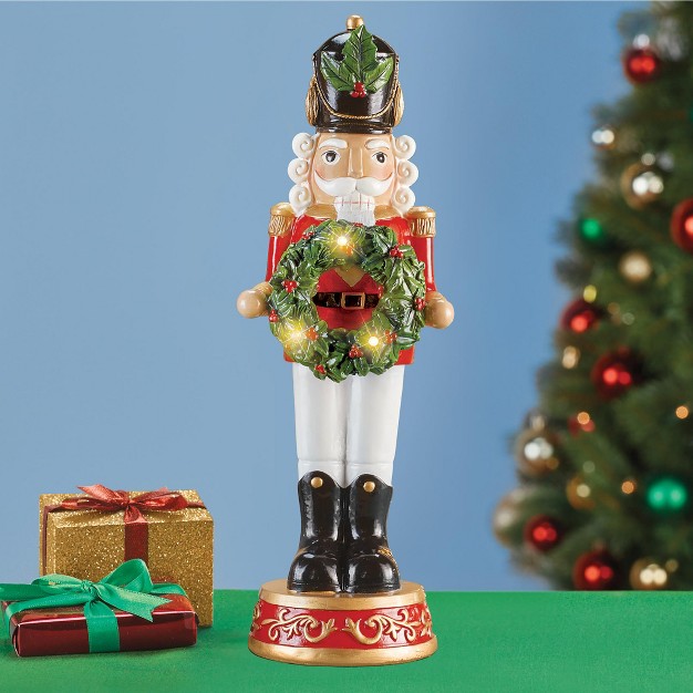 Collections Etc Led Lighted Holiday Nutcracker Decoration