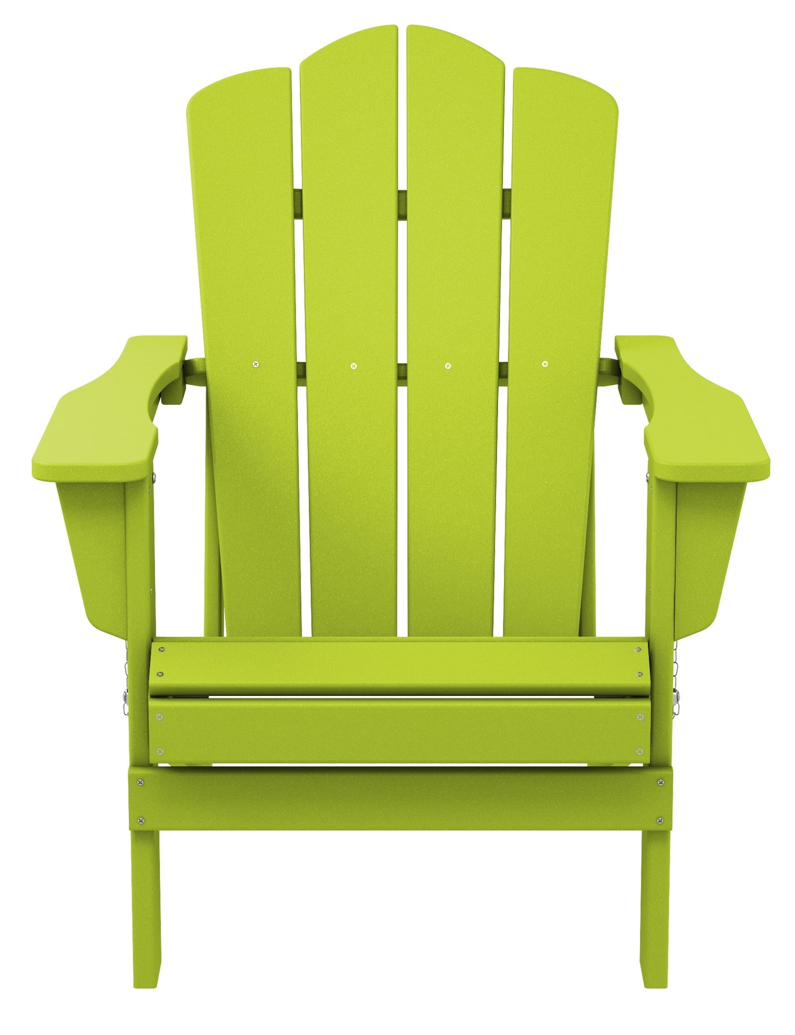 Outdoor Patio Folding Plastic Adirondack Chair for Garden, Apple Green