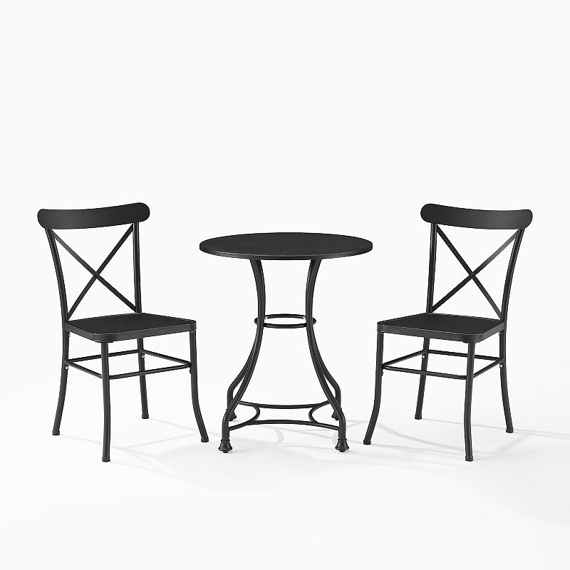 Crosley Astrid Indoor / Outdoor Patio Bistro Table and Chair 3-piece Set