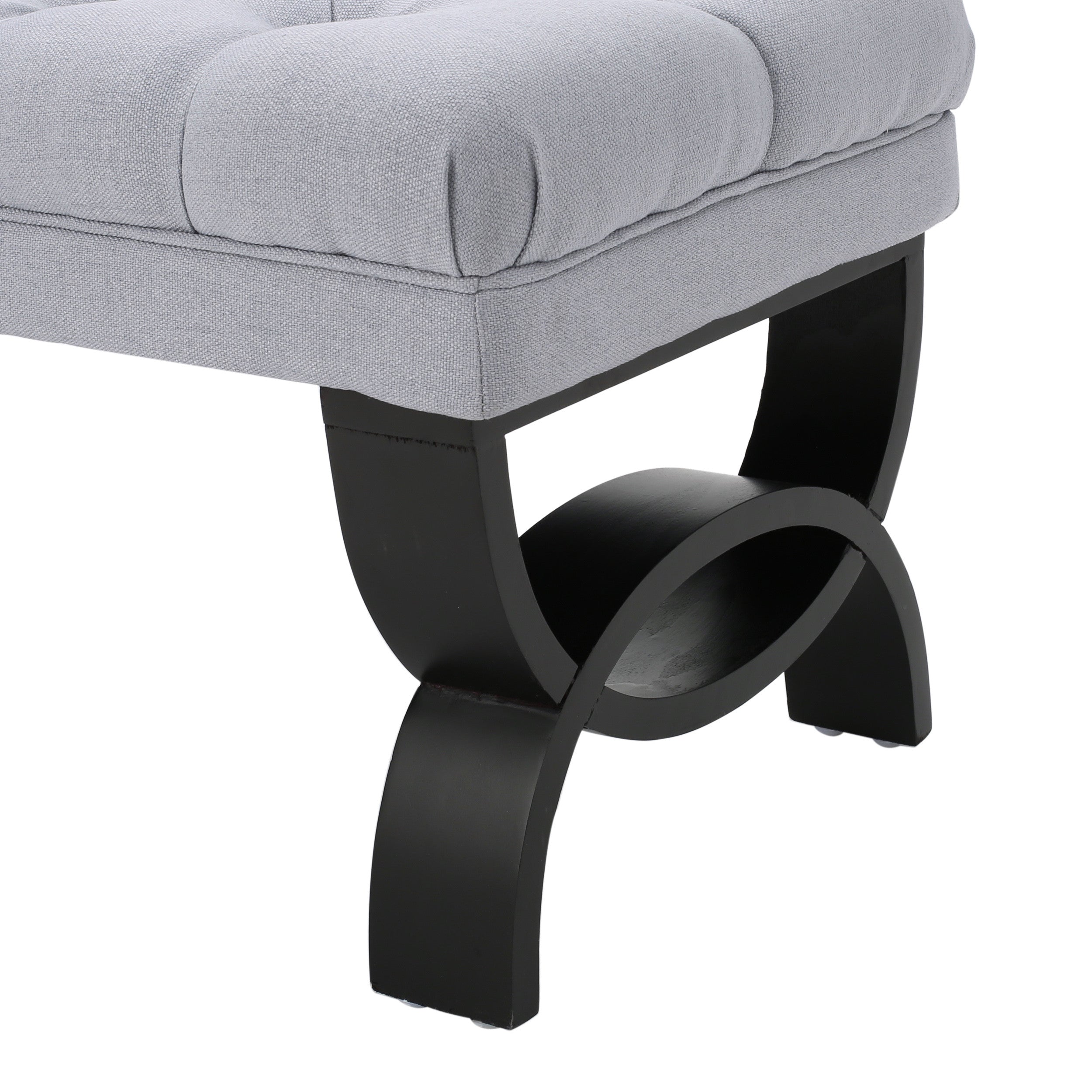 Reddington Tufted Fabric Ottoman Bench