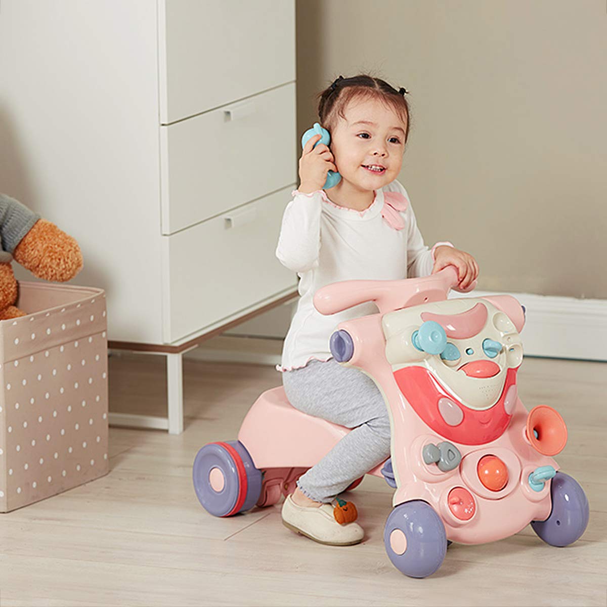 Sit to Stand Walker, 3 in 1 Baby Walker, Ride on Toy Car