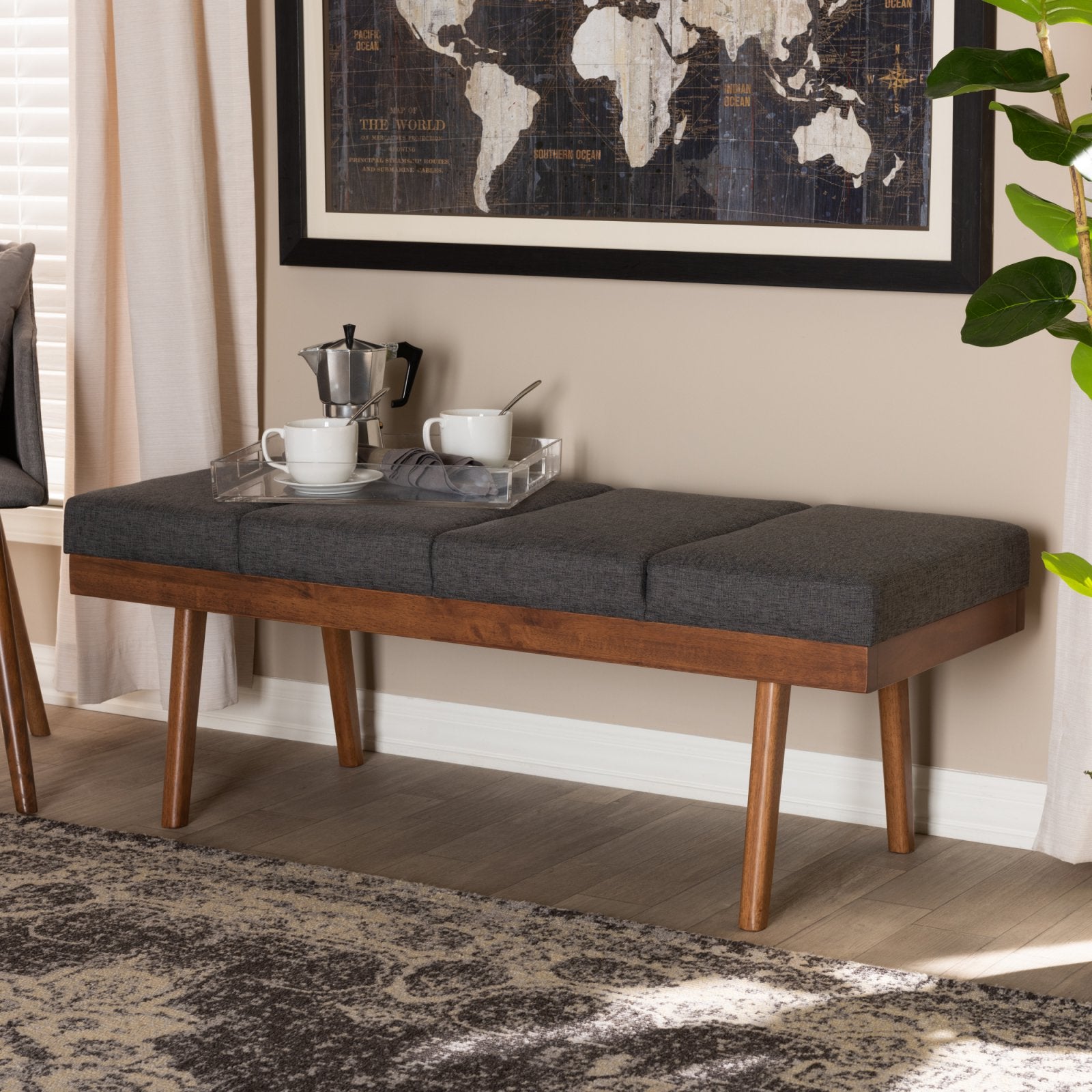 Baxton Studio Larisa Upholstered Bedroom Bench