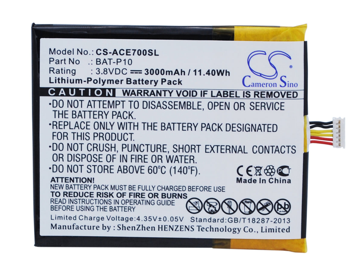 Acer E39 Liquid E700 Liquid E700 Triple Replacement Battery BatteryClerkcom Mobile Phone