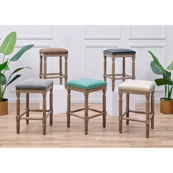 Ernie Bonded Leather Counter Stool