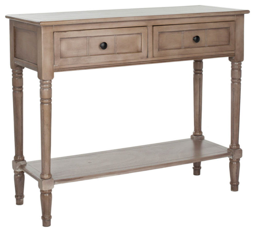 Joelle 2 Drawer Console Vintage Grey   Modern   Console Tables   by Virgil Stanis Design  Houzz