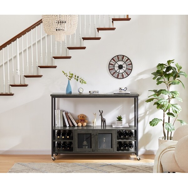 console table with storage compartment