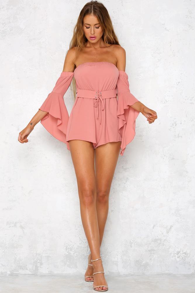 Happier With You Romper Blush