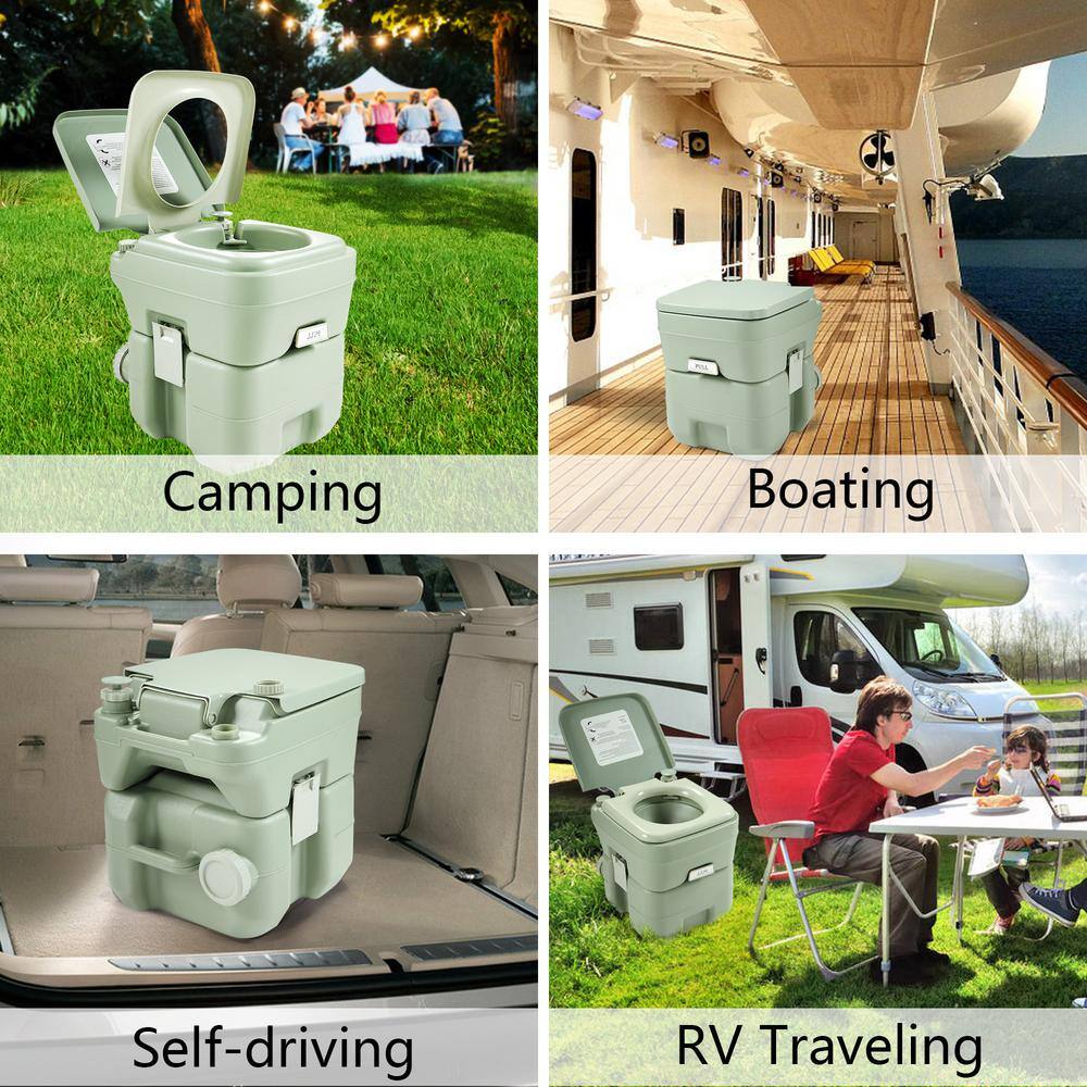 JAXPETY 5.3 Gal. Portable Toilet No Leakage Porta Potty Outdoor Toilet for Travel and Camping TY91W0251