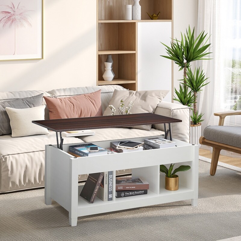 Lift Top Coffee Table Dining Table for Office， Small Apartment