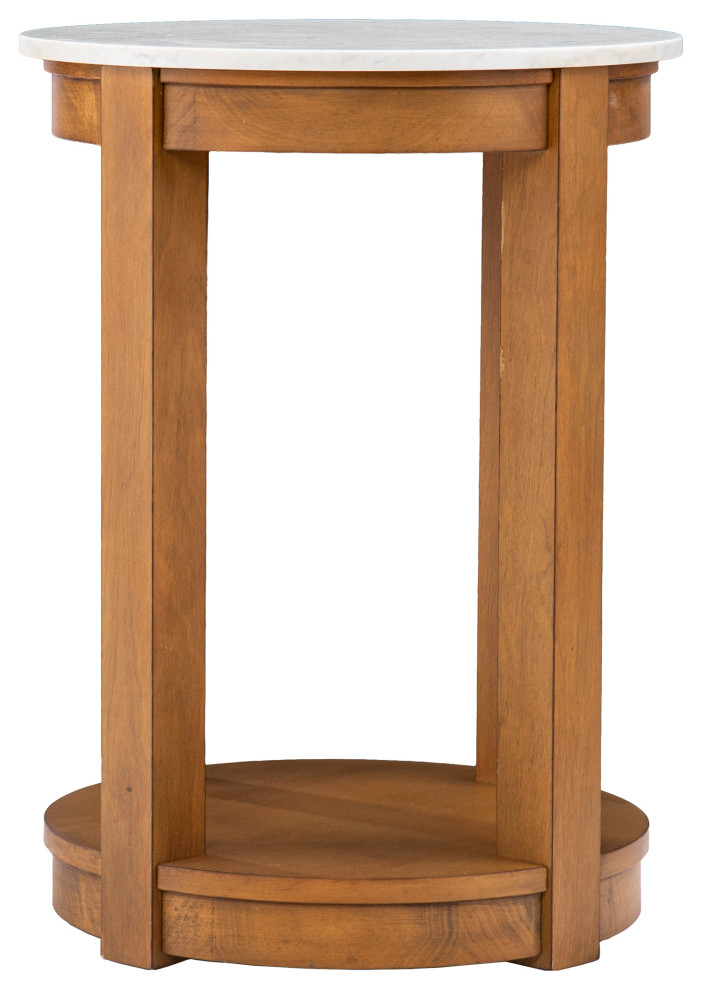 Sylvie Round End Table   Transitional   Side Tables And End Tables   by SEI  Houzz