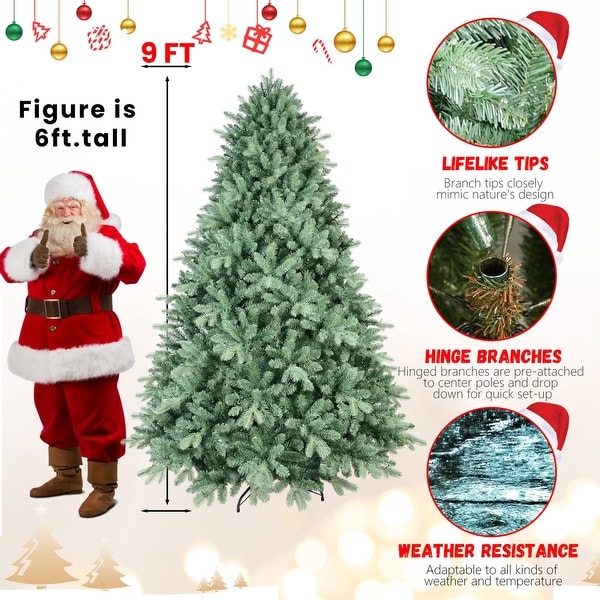 Blue PE/PVC Mixed Automatic Christmas Trees