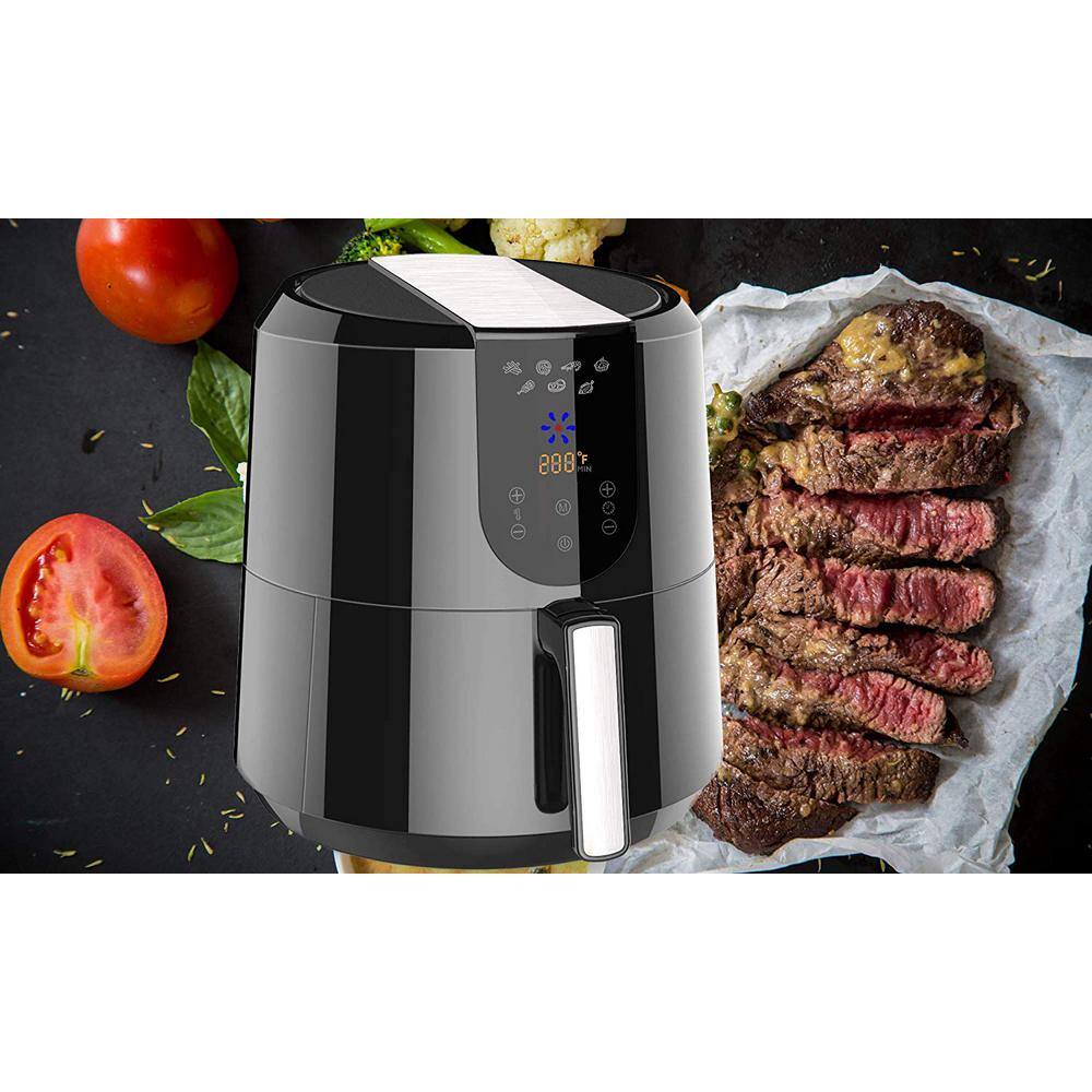 Emerald Air Fryer 5.2 l Capacity with Digital LED Touch Display and Slide Out PanDetachable Basket 1800-Watts (1807) SM-AIR-1807