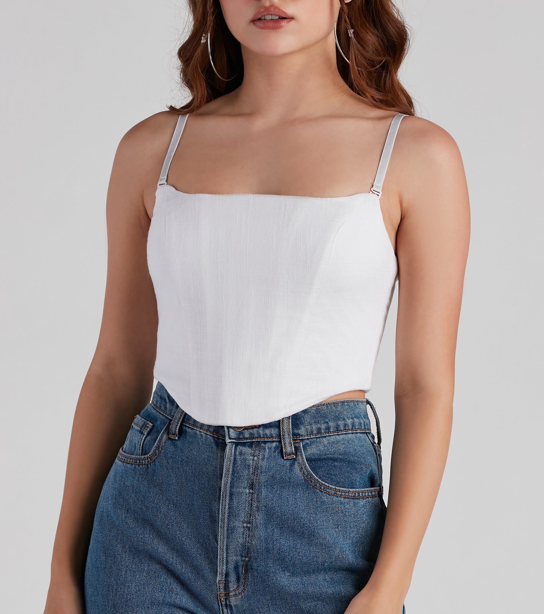 Sittin' Pretty Linen Bustier