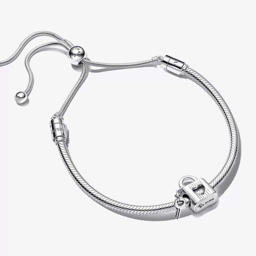 PANDORA  Open Heart Padlock & Key Bracelet Gift Set