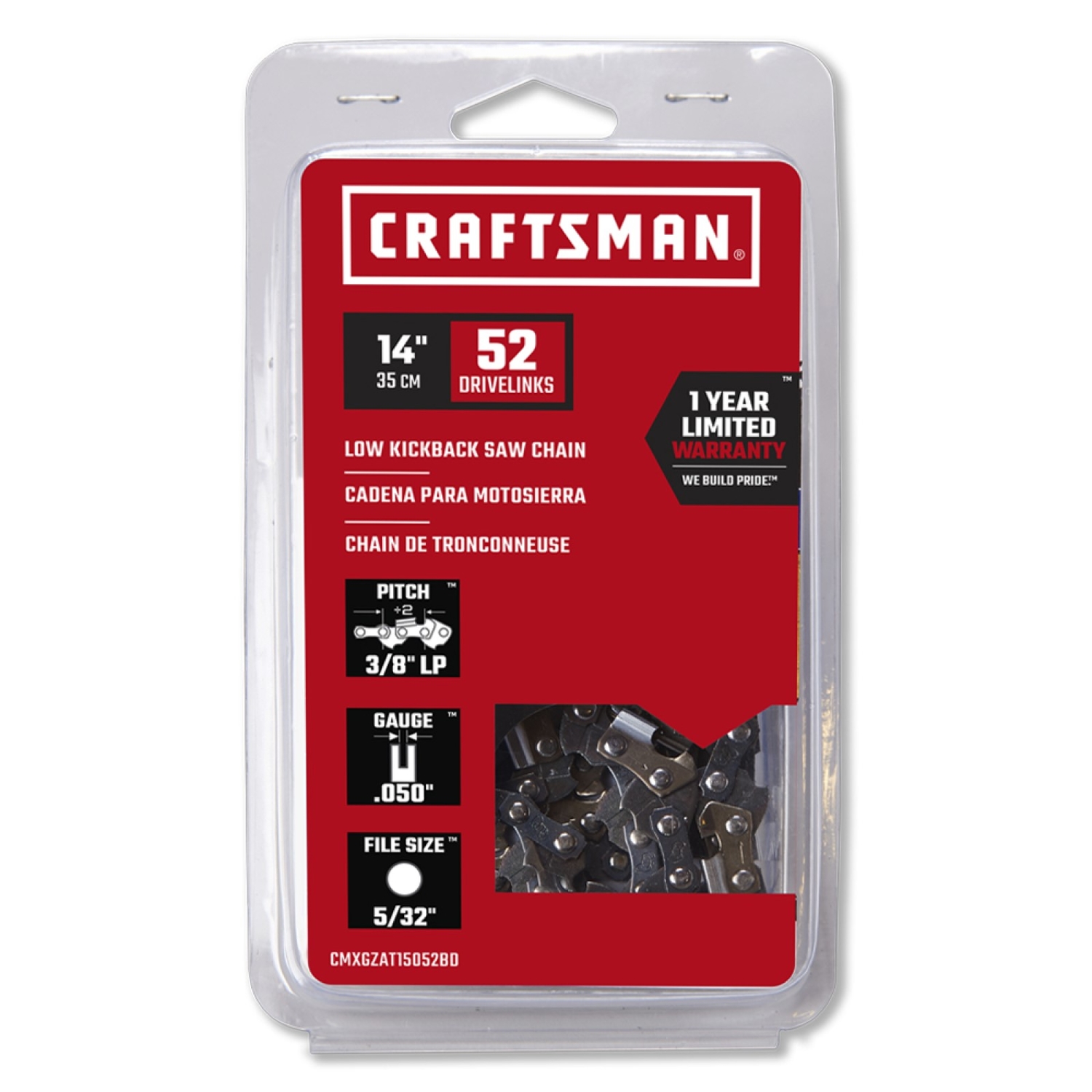 Craftsman 14 in. 52 links Low Kickback Saw Chain