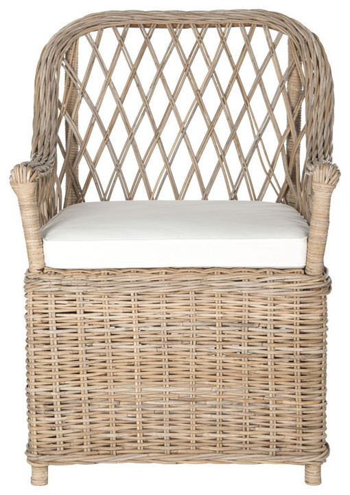 Lucus Rattan Arm Chair Natural   Modern   Armchairs And Accent Chairs   by Virgil Stanis Design  Houzz