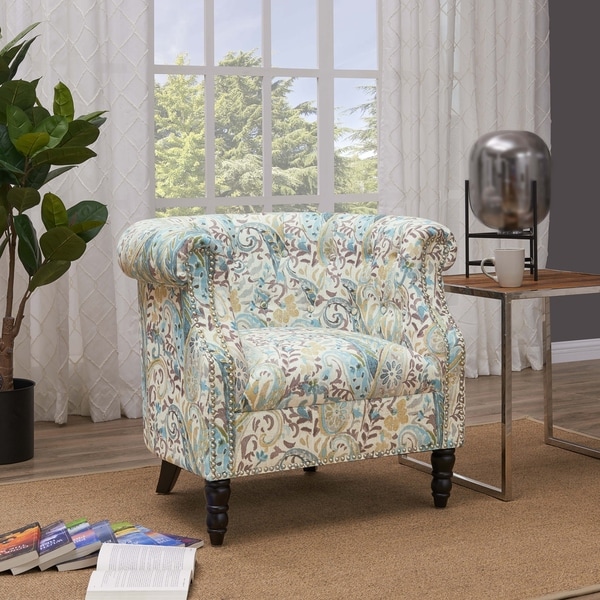 Gracewood Hollow Mungoshi Multi Blue Paisley Arm Chair