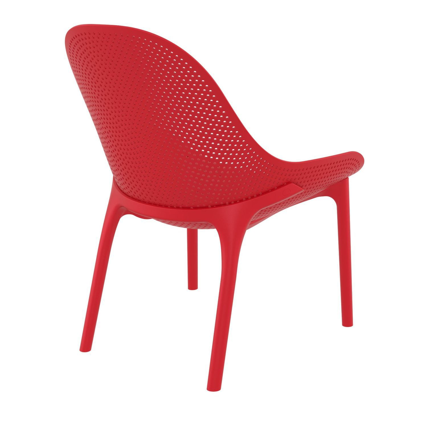 32.75 Red Solid Patio Lounge Chair