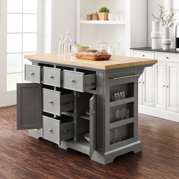 Julia Wood Top Kitchen Island