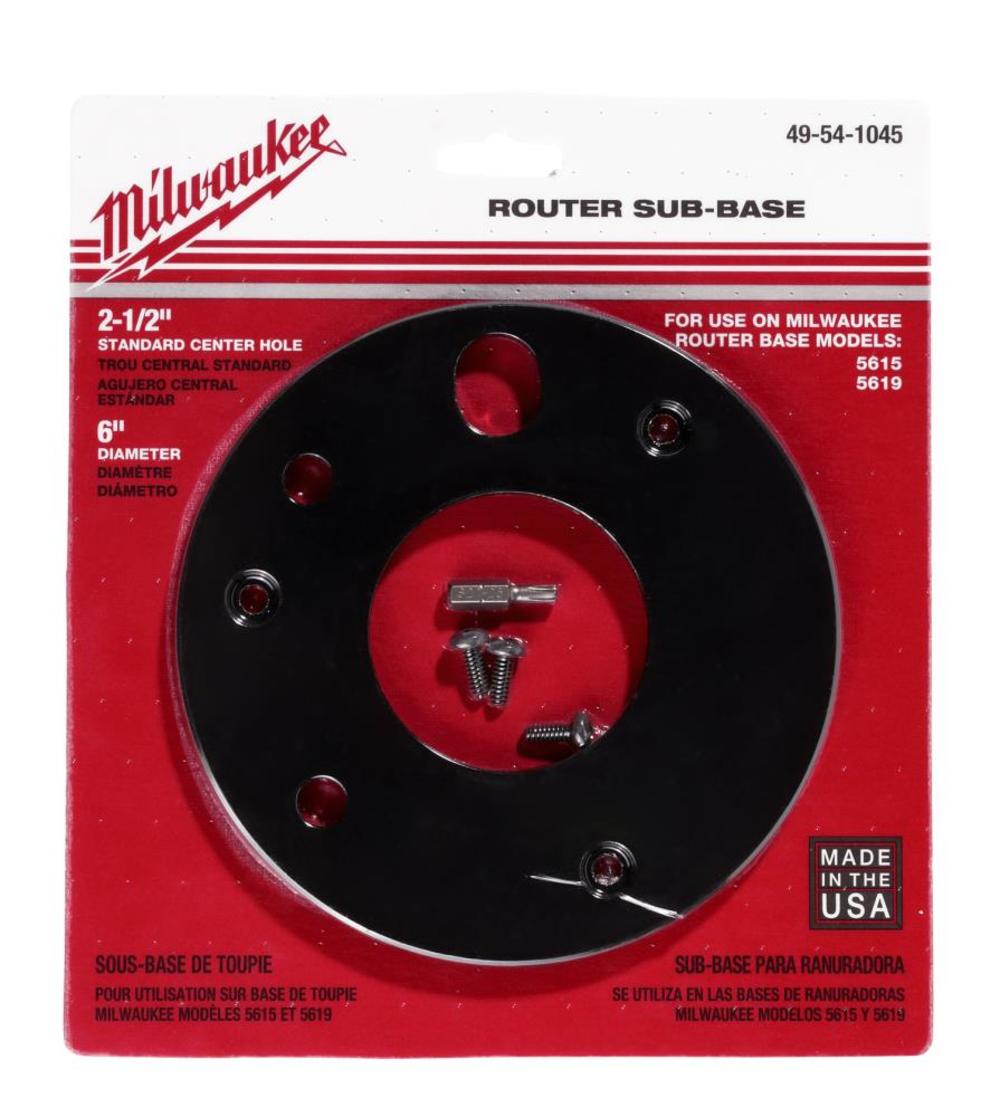 Milwaukee 6 in. Diameter 2-1/2 in. Center Hole Sub-Base 49-54-1045 from Milwaukee