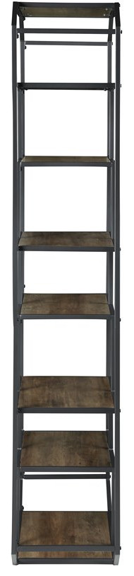 Coaster Leland 7 Shelf Farmhouse Wood Bookcase with Scratch Resistant in Brown   Industrial   Bookcases   by Homesquare  Houzz