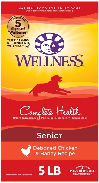 Wellness Complete Health Senior Deboned Chicken and Barley Recipe Dry Dog Food