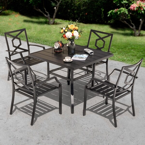 Nuu Garden Outdoor 5Piece Iron Dining Set