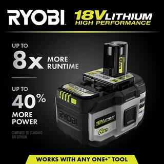 Ryobi ONE+ 18V 8.0 Ah Lithium-Ion HIGH PERFORMANCE Battery PBP1008