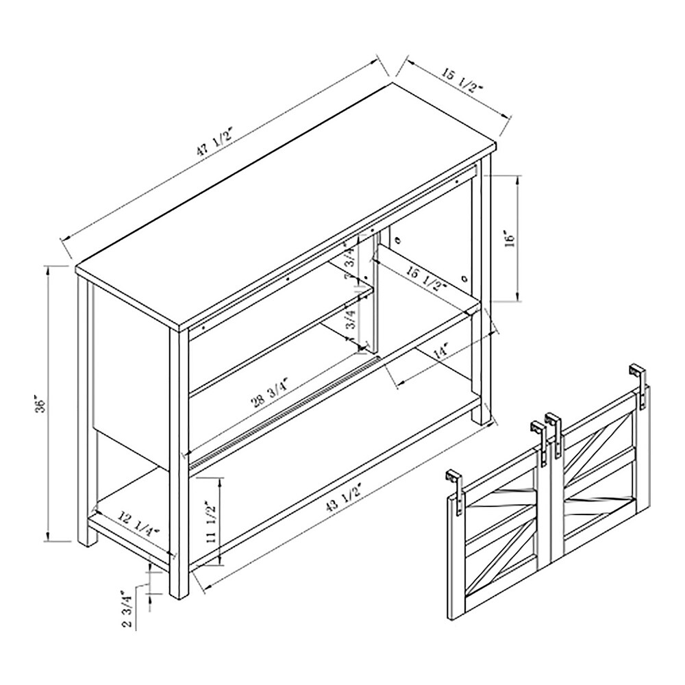 DH BASIC Modern Farmhouse White Oak 47\