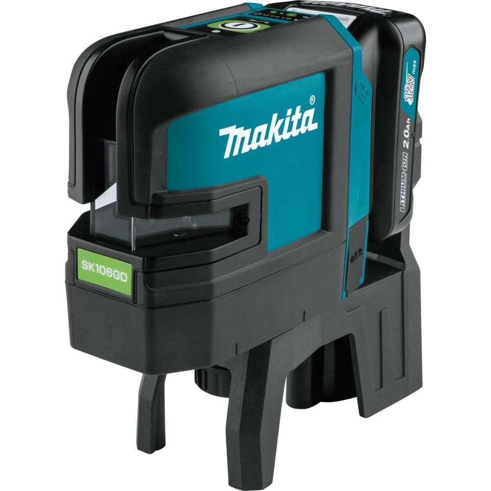 Makita 12V Max CXT Self-Leveling Cross-Line/4-Point Green Beam Laser Kit SK106GDNAX from Makita