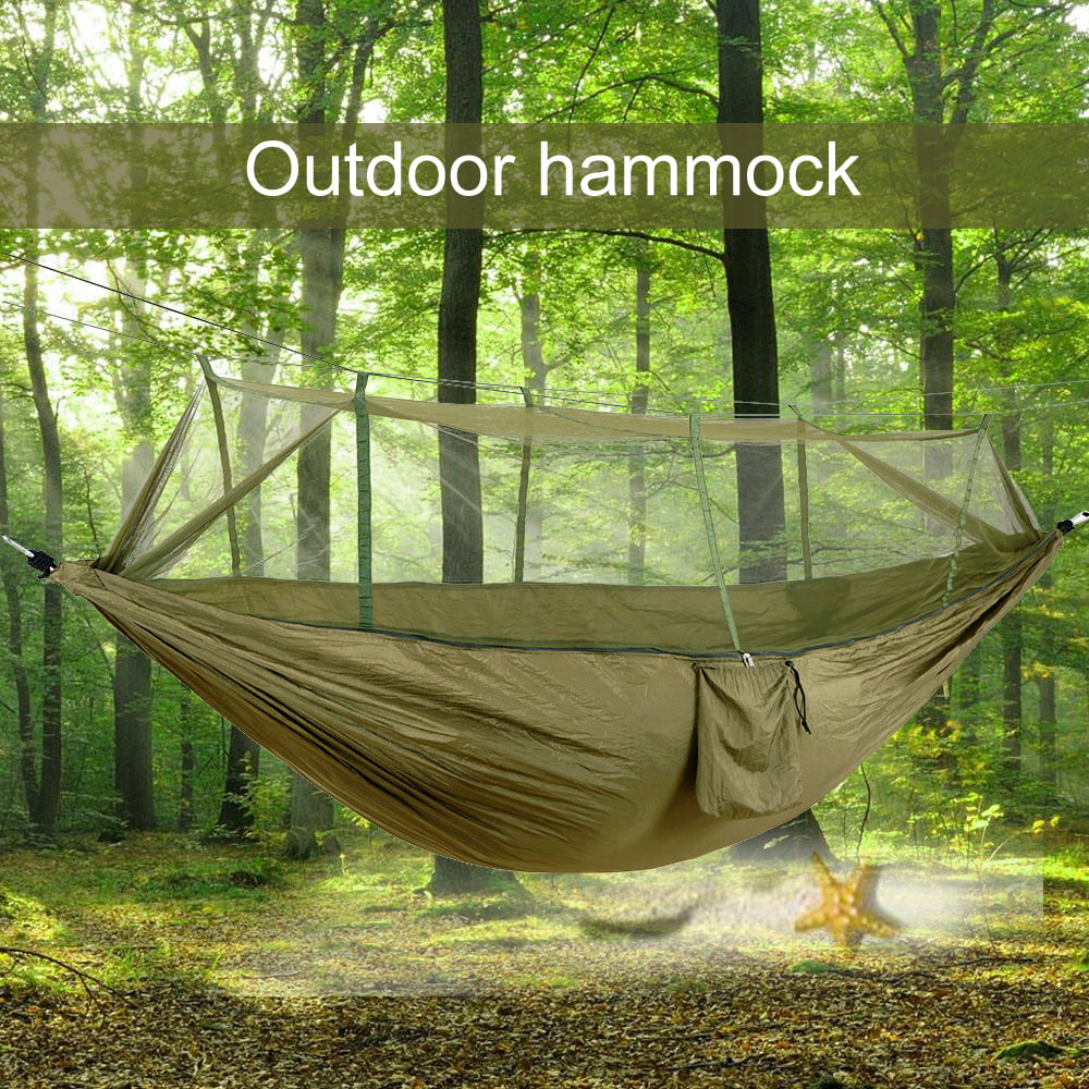 IClover Portable Cot Double Persons Camping Hammock with Mosquito Net for Relaxation,Traveling,Outside Leisure