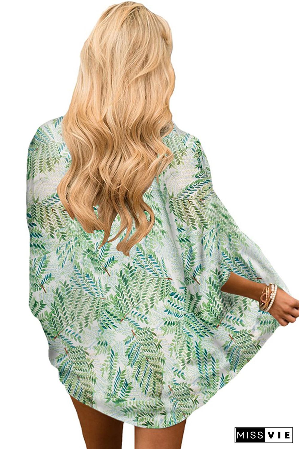 Casual Chiffon Print Sunscreen Blouse Cover up