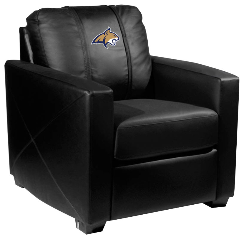 Montana State Bobcats Stationary Club Chair Commercial Grade Fabric   Contemporary   Armchairs And Accent Chairs   by DreamSeats LLC  Houzz