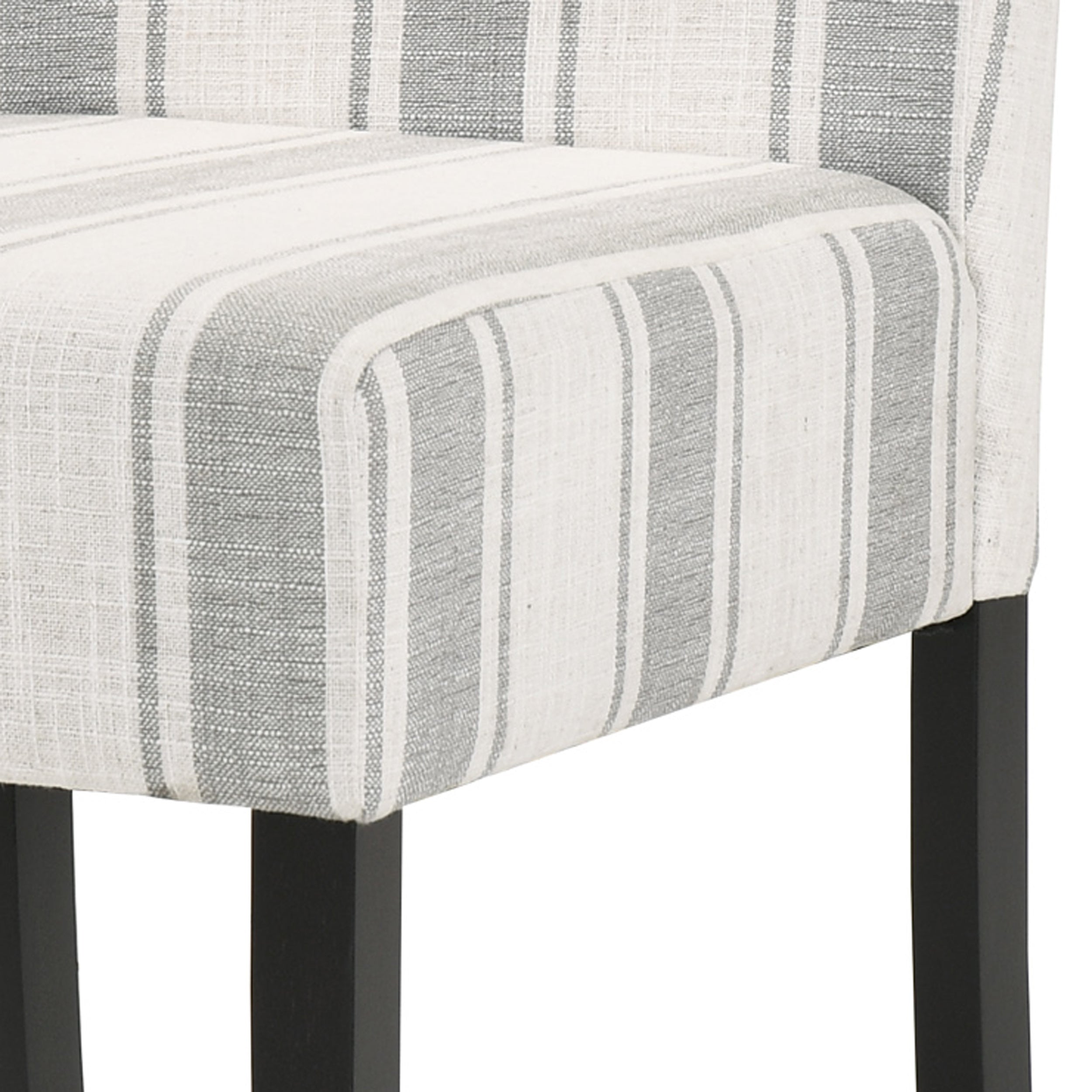 Percival Contemporary Upholstered Striped Dining Chairs, Set of 2