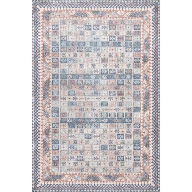 Nuloom Kasha Bohemian Tiles Machine Washable Area Rug