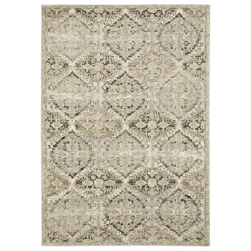 StyleHaven Franklin Distressed Panel Lattice Area Rug