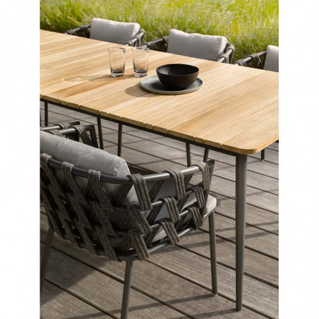 Table de jardin VINCENT SHEPPARD 10 personnes， teck et aluminium