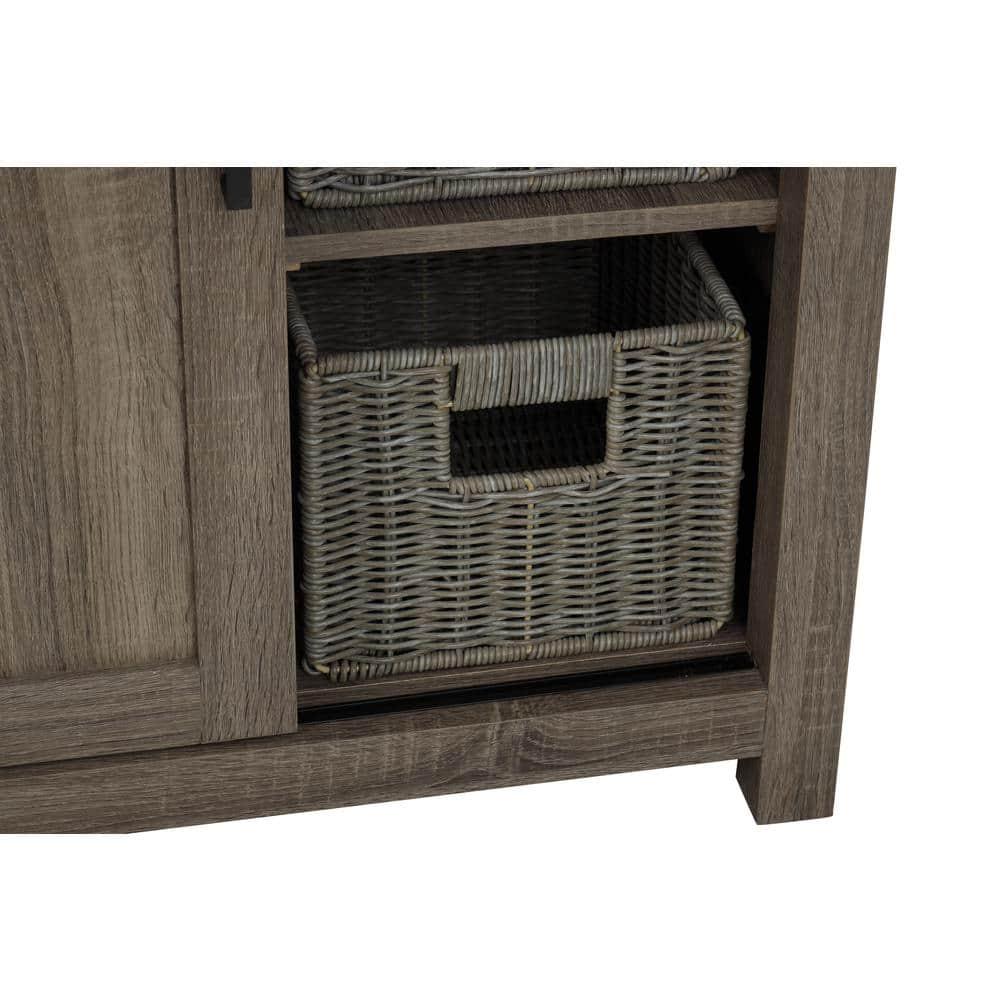 TILE amp TOP Farm Barn 30 inW x 21 in D x 3350 in H Bath Vanity Cabinet Only in Antique Brown