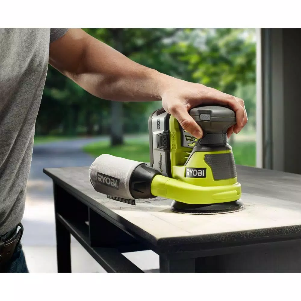 RYOBI 18-Volt ONE+ Lithium-Ion Cordless Fixed Base Trim Router and 5 in. Random Orbit Sander (Tools Only) and#8211; XDC Depot