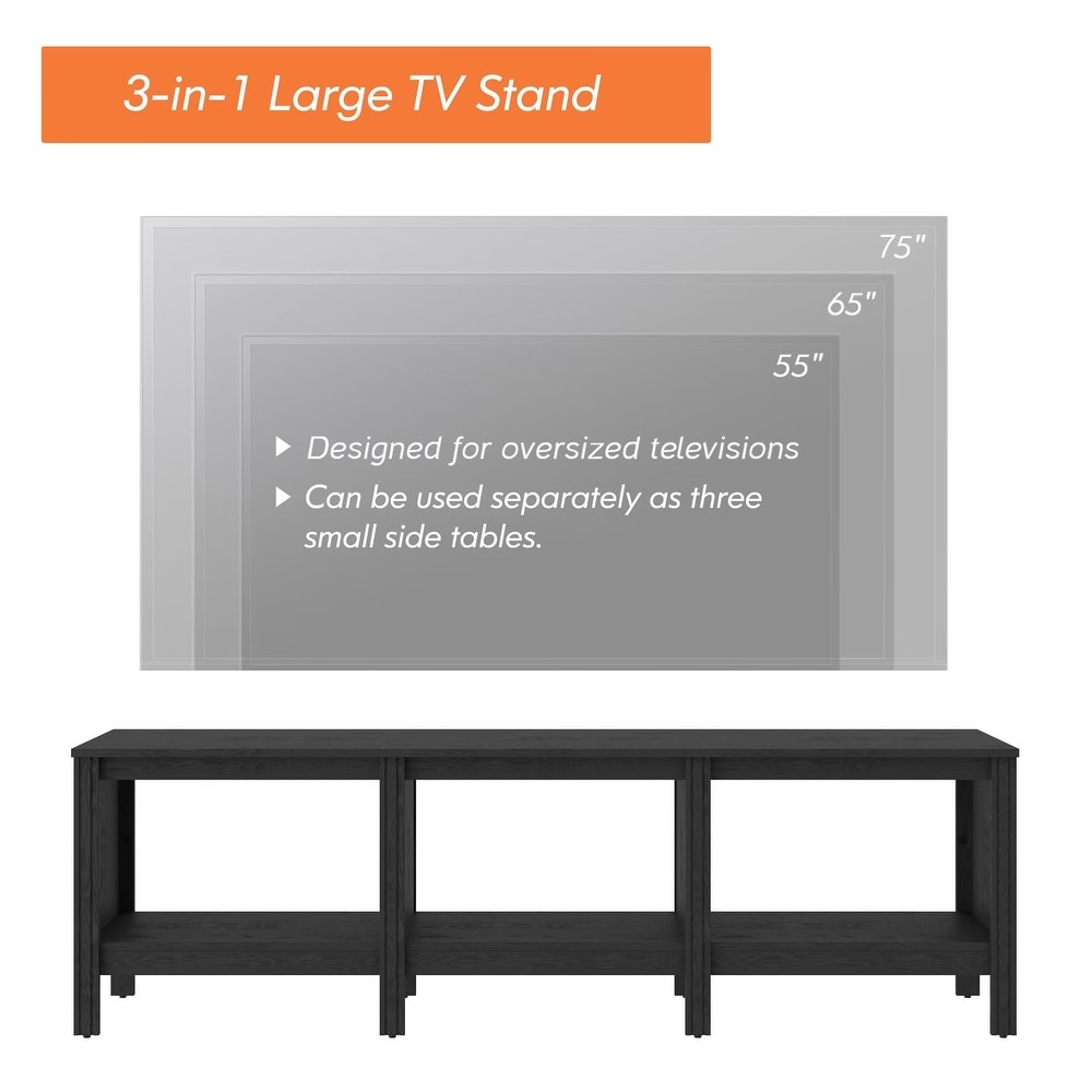 TV Stand for 65 75 Inch TV Console Table  Classic Entertainment Center