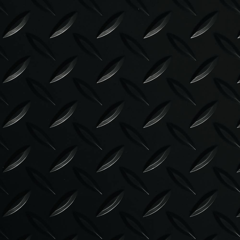 G-Floor Diamond Tread 7.5 ft. x 17 ft. Midnight Black Commercial Grade Vinyl Garage Flooring Cover and Protector GF75DT717MB