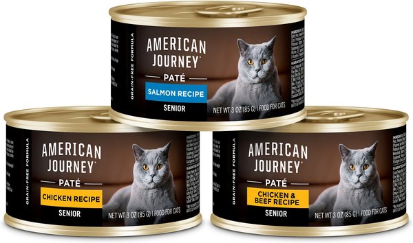 American Journey Pate Senior Wet Cat Food Variety Pack