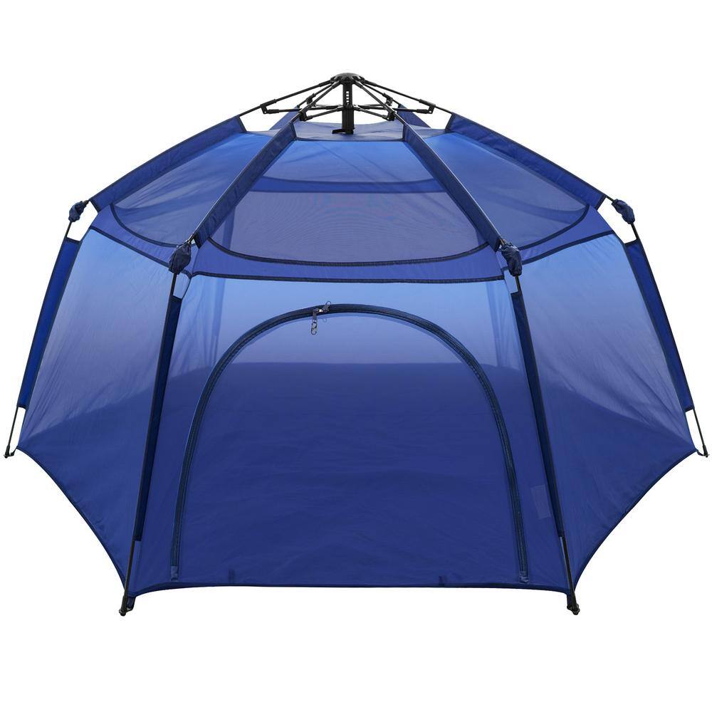 Alvantor 84 in. x 84 in. x 44 in. Navy Pop Up Portable Play Yard Canopy Tent Kids Playpen Fully Enclosed Mesh Top No Waterproof 8053